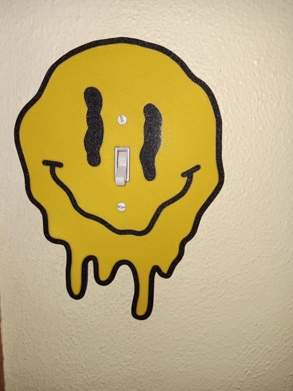 Yellow Smiley Drip Light Switch Cover - Wall Decor